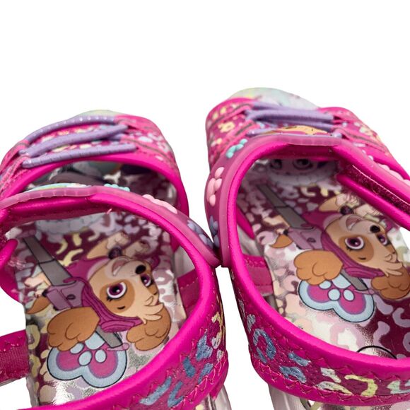 NEW NoBox Paw Patrol Light Up Sandals Shoes Pink Toddler Girls 10 Nickelodeon - Picture 6 of 10